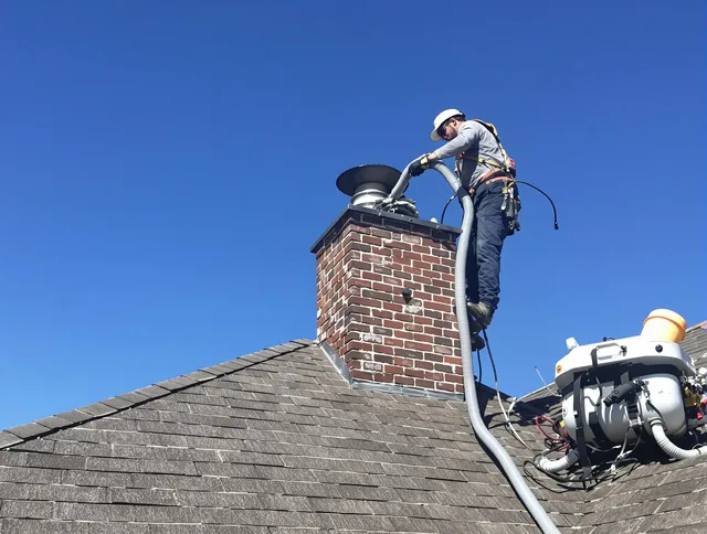 Dedicated Horizon West Chimney Sweep team member cleaning a chimney in Horizon West, FL