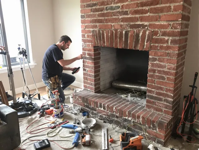 Horizon West Chimney Sweep specialist finalizing chimney liner service in Horizon West, FL