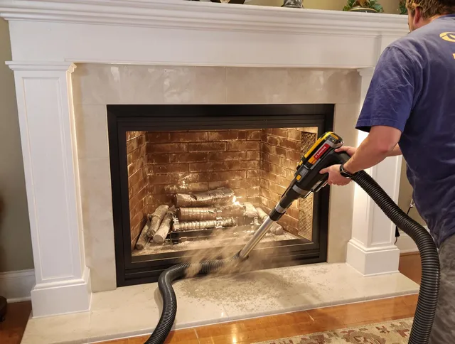 Fireplace cleaning performed by Horizon West Chimney Sweep in Horizon West, FL
