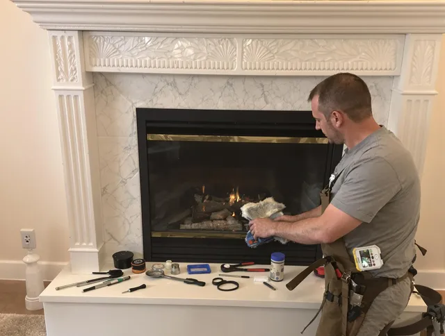 Horizon West Chimney Sweep performing fireplace maintenance in Horizon West, FL